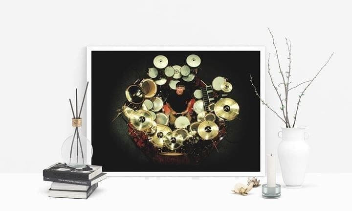 Neil Peart At His Kit Poster Wall Art Print Decor Canvas - MakedTee