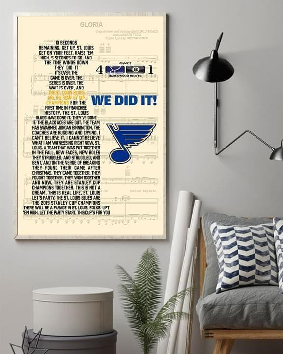 The St Louis Blues Are The Stanley Cup Champions 2019 We Did It Print Wall Art Canvas - MakedTee