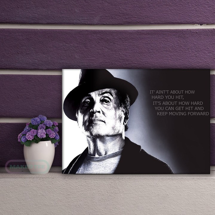 Rocky Balboa Quote It Aint About How Hard You Hit Sylvester Stallone Print Wall Art Decor Canvas Prints Poster Canvas Prints
