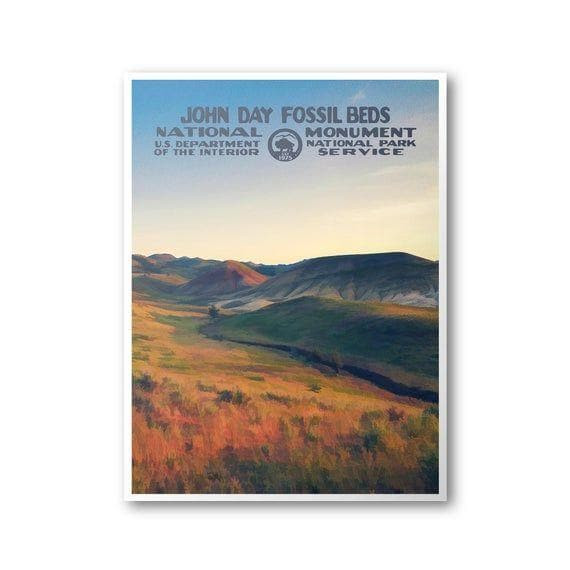 John Day Fossil Beds National Monument Print Wall Art Decor Canvas - MakedTee