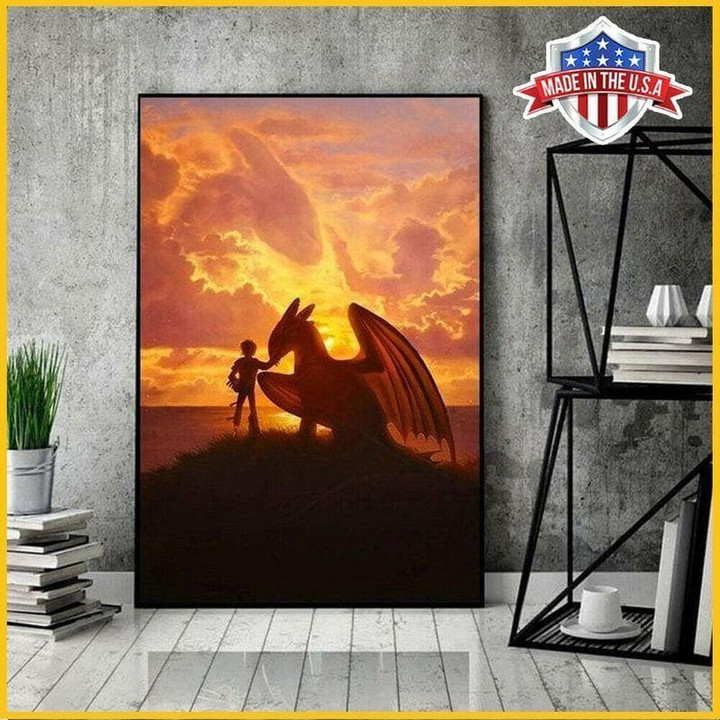 How To Train Your Dragon Toothless Hiccup Best Friend Us Canvas - MakedTee