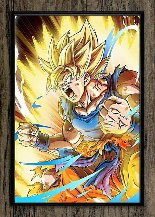 Dragon Balls Son Goku Super Saiyan Transform Poster Wall Art Print Decor Canvas - MakedTee