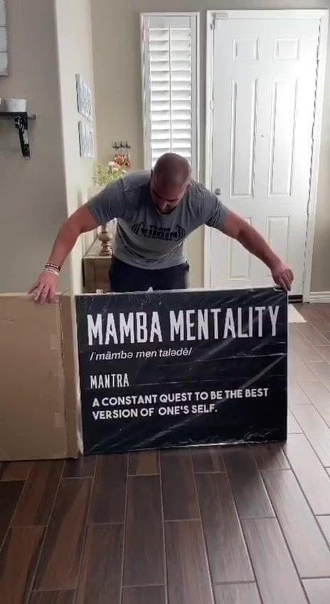 Mamba Mentality Definition Mantra Constant Quest To Be Best Version Of One'S Self Kobe Bryant Print Wall Art Decor Canvas Poster Canvas - MakedTee