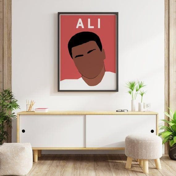 Muhammad Ali Boxing Sport Black Art African American Pop Wall Print Wall Art Decor Canvas - MakedTee