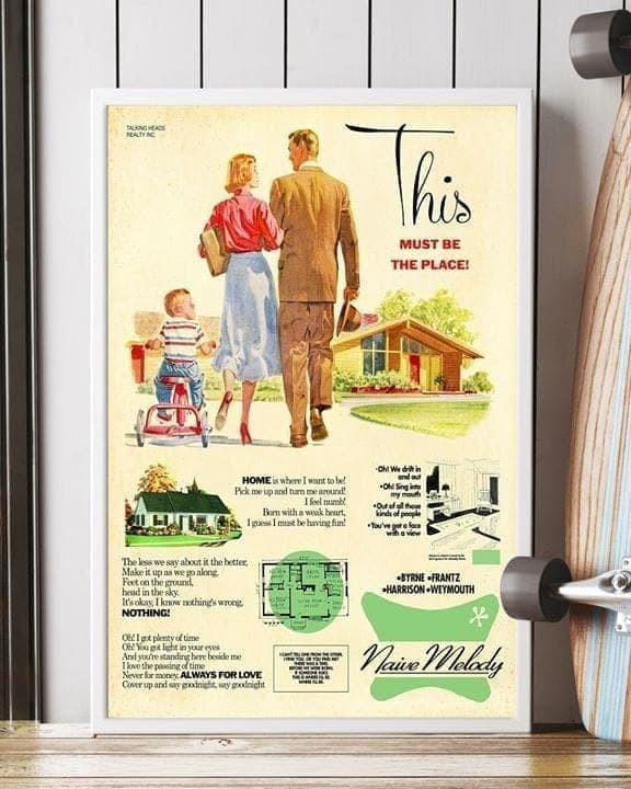 Taiking Heads This Must Be The Place Naive Melody Family Wall Art Print Canvas - MakedTee