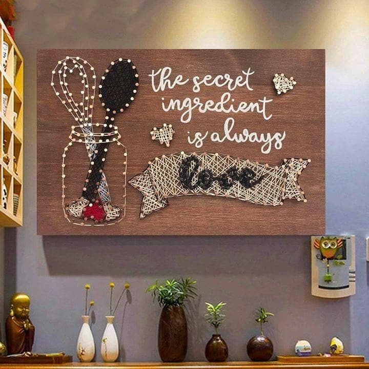 The Secret Ingredient Is Always Love Print Wall Art Decor Canvas Poster Canvas - MakedTee