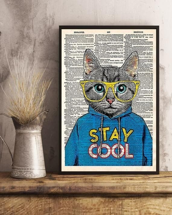 Stay Cool Vertical Wall Art Print Canvas - MakedTee