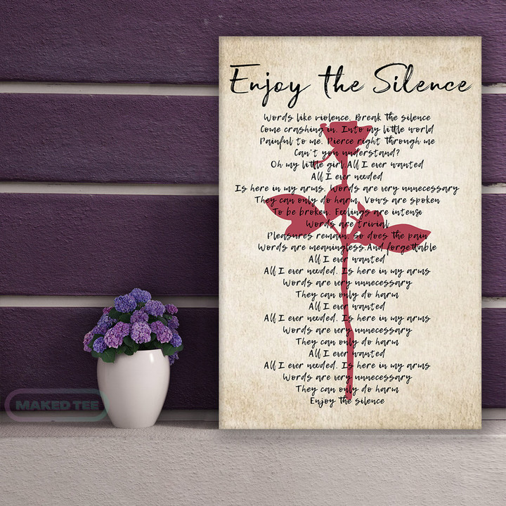 Depeche Mode Enjoy The Silence Rose Lyric Canvas Prints | MakedTee