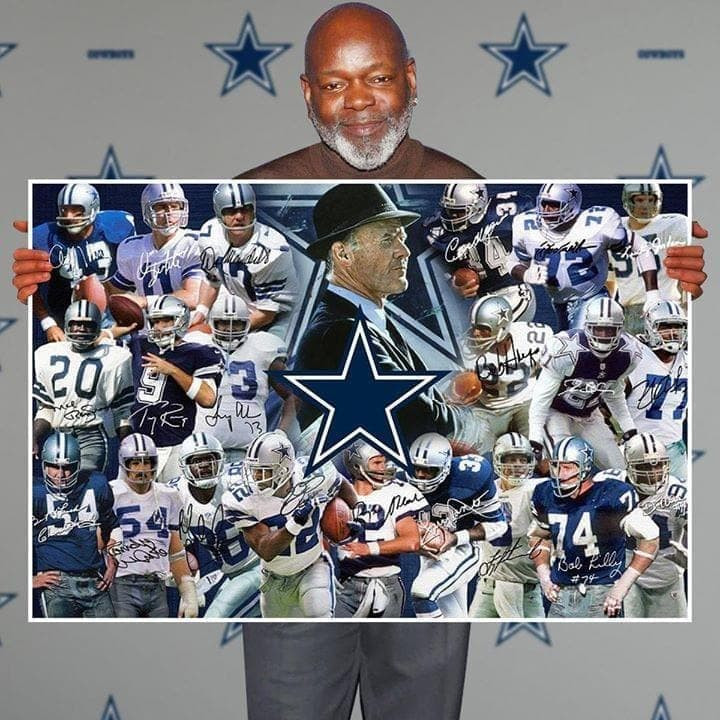 Dallas Cowboys Coach And Legend Players Signatures Wall Art Print Decor Canvas Poster Canvas - MakedTee