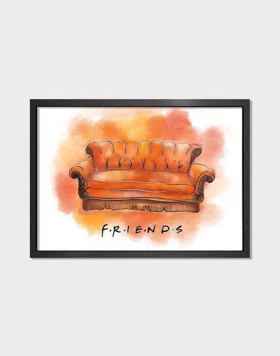 Friends Sofa Design Poster Printed Or Framed Canvas - MakedTee