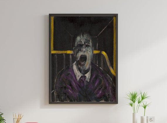 Francis Bacon Art Gallery Quality Screaming Pope Print Wall Art Decor Canvas - MakedTee