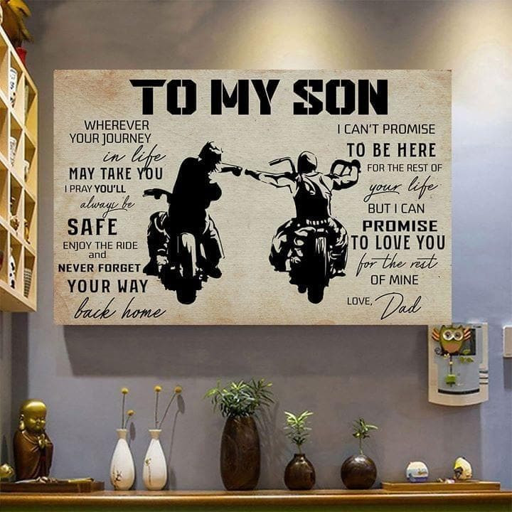 To My Son Promise To Love You For The Rest Of Mine Life Print Wall Art Canvas - MakedTee