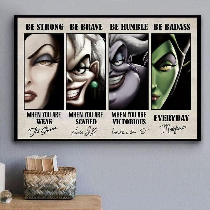 Villian Signatures Be Strong When You Are Weak Print Wall Art Canvas - MakedTee