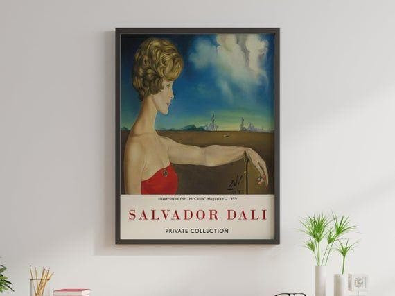 Salvador Dali Gallery Quality Print Illustration Of Mccalls Magazine Wall Print Wall Art Decor Canvas - MakedTee