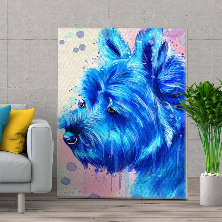 Cute Yorkshire Terrier Dog Wall Art Personalized Gift For Dog Lovers Matte Wall Art Canvas - MakedTee