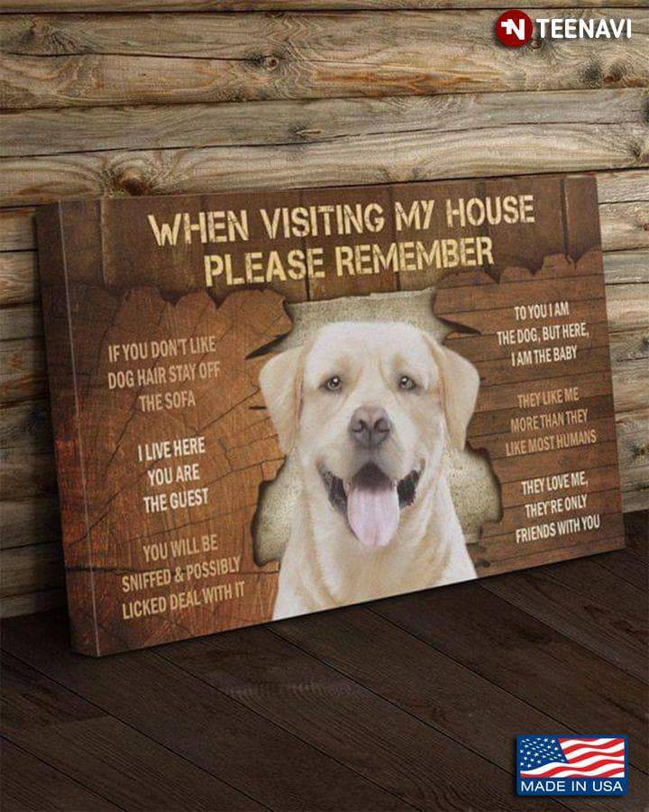 Vintage Labrador Retriever When Visiting My House Please Remember If You Don’T Like Dog Hair Canvas - MakedTee
