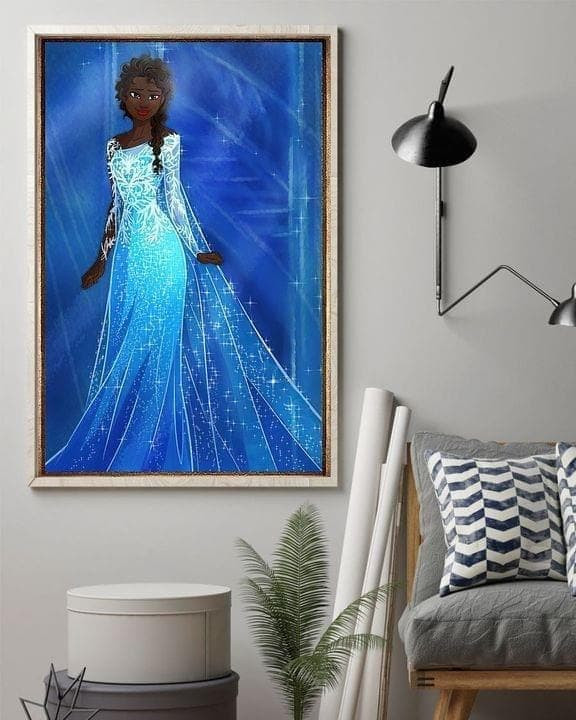 Black Queen Elsa Frozen For Fans Canvas - MakedTee