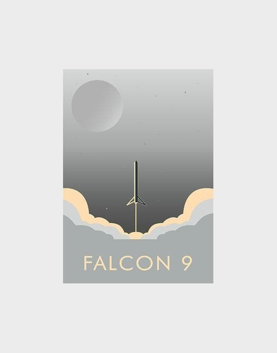 Falcon 9 Space X Dragon Day Launch Nasa Usaspace Printed Wall Art Decor Canvas - MakedTee