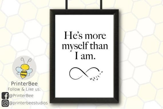 Wuthering Height Hes More Myself Than I Am Printed Wall Art Decor Canvas - MakedTee