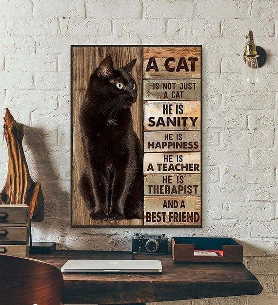 A Cat Is Not Just A Cat He Is A Best Friend Cat Print Wall Art Decor Canvas - MakedTee