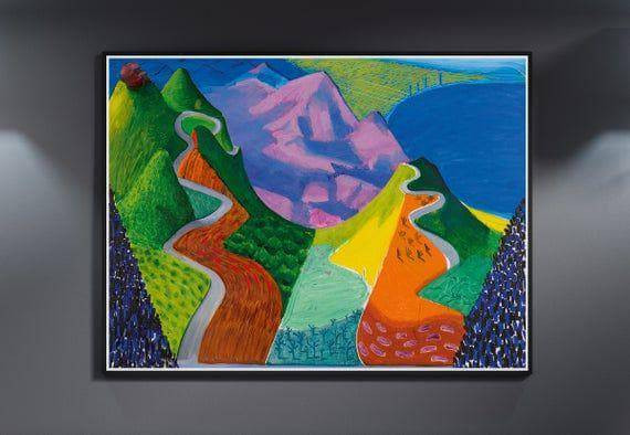 David Hockney Art Gallery Quality Print Pacific Coast Highway And Santa Monica Print Wall Art Decor Canvas - MakedTee