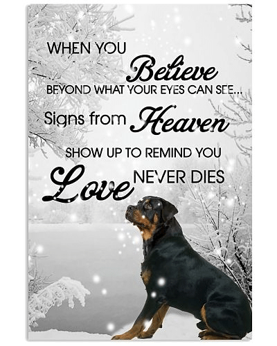 Rottweilers When You Believe Beyond What Your Eyes Can See Signs From Heaven Canvas - MakedTee