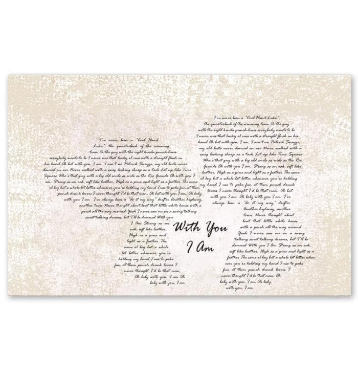 Cody Johnson With You I Am Lyric Couple Typography Wall Art Print Decor Canvas Poster Canvas - MakedTee