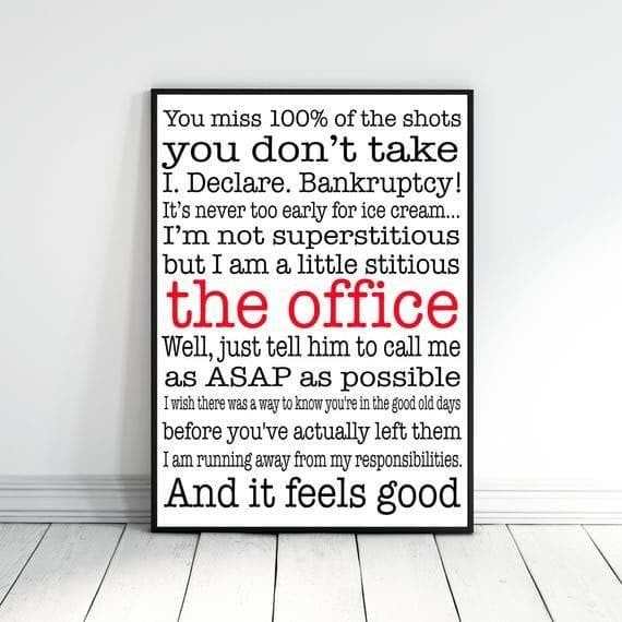 The Office Tv Show The Office Quotes Print Wall Art Decor Canvas - MakedTee