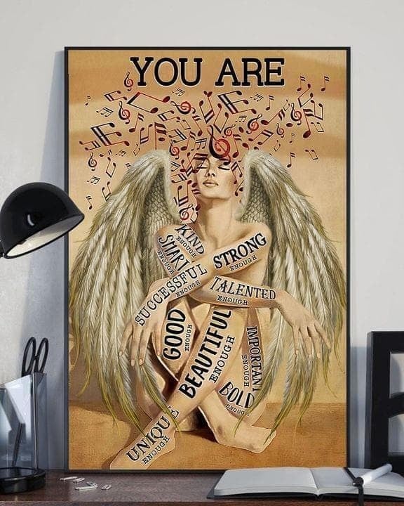 You Are Angel Successfull Strong Bold Beautiful Unque Enough Music Wall Art Print Canvas - MakedTee