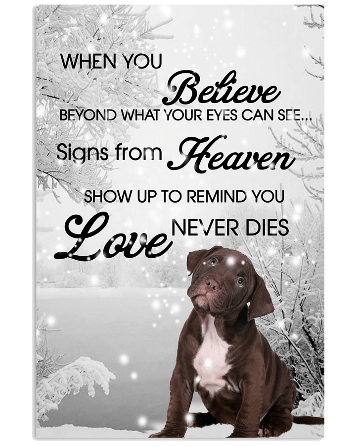 Pitbulls When You Believe Beyond What Your Eyes Can See Signs From Heaven Canvas - MakedTee