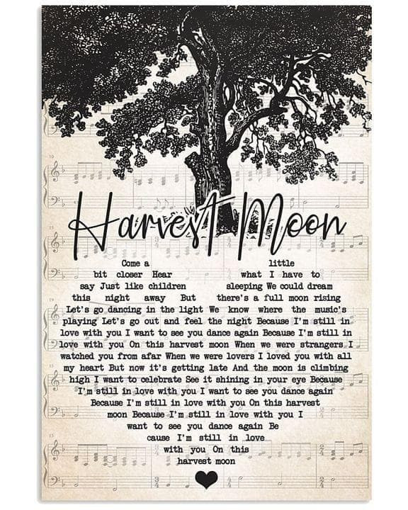 Harvest Moon Neil Young Canvas Lyric For Fans Canvas - MakedTee
