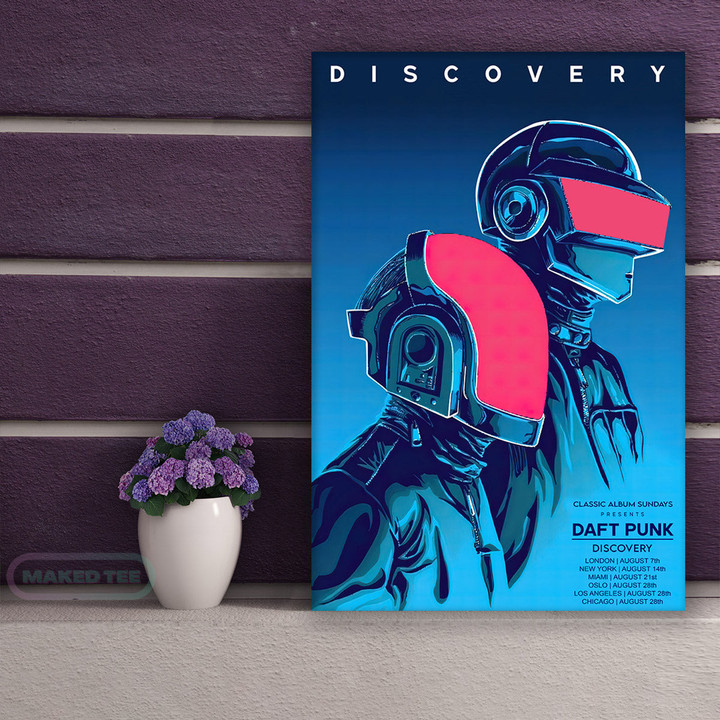 Daft Punk Discovery Album Electronic Music Canvas Prints | MakedTee