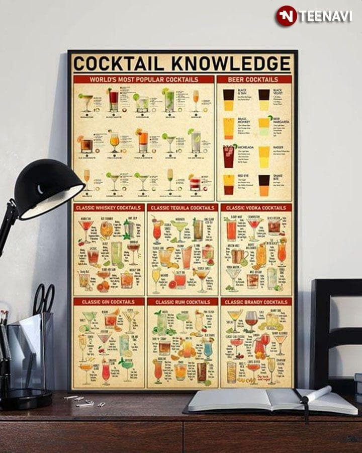 Cocktail Knowledge Canvas - MakedTee