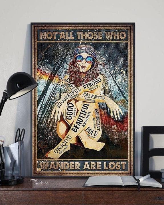 Gypsy Not All Those You Wander Are Lost Beautiful Talented Strong Enough Birthday Gift Home Decor Hippie Print Wall Art Canvas - MakedTee