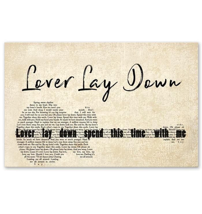 Dave Matthew Band Lover Lay Down Guitar Typography Wall Art Print Canvas - MakedTee
