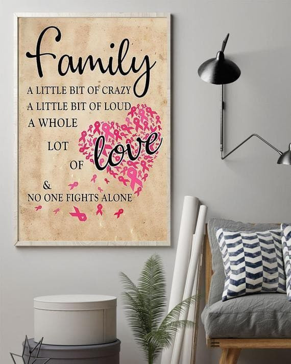 Family A Little Bit Of Crazy A Little Bit Of Loud Wall Art Family Quote Printable Inspirational Quote Print Wall Art Canvas - MakedTee