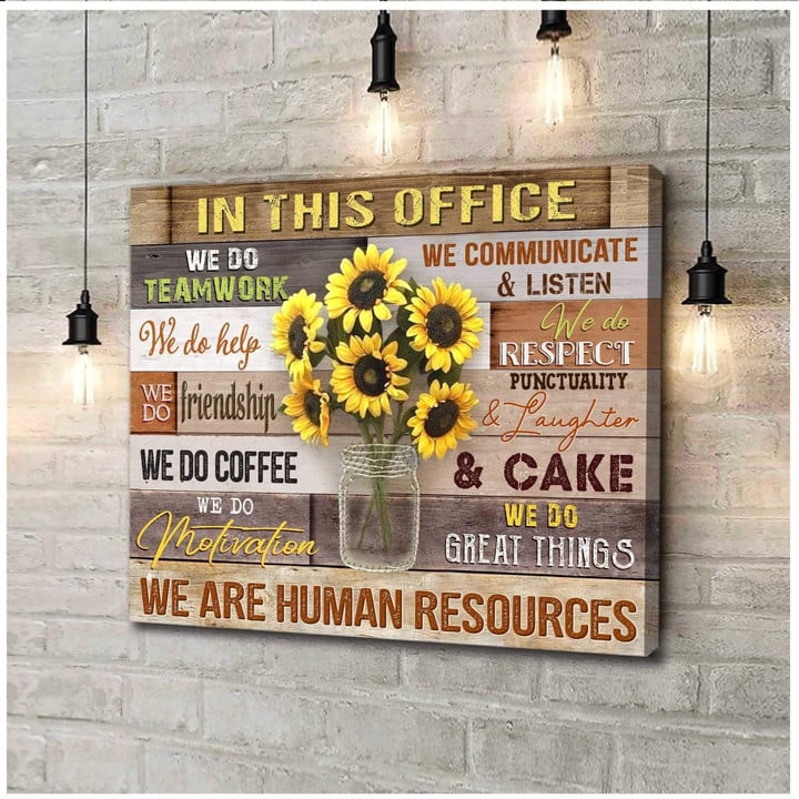 Office We Are Human Resources Canvas Poster Wall Art