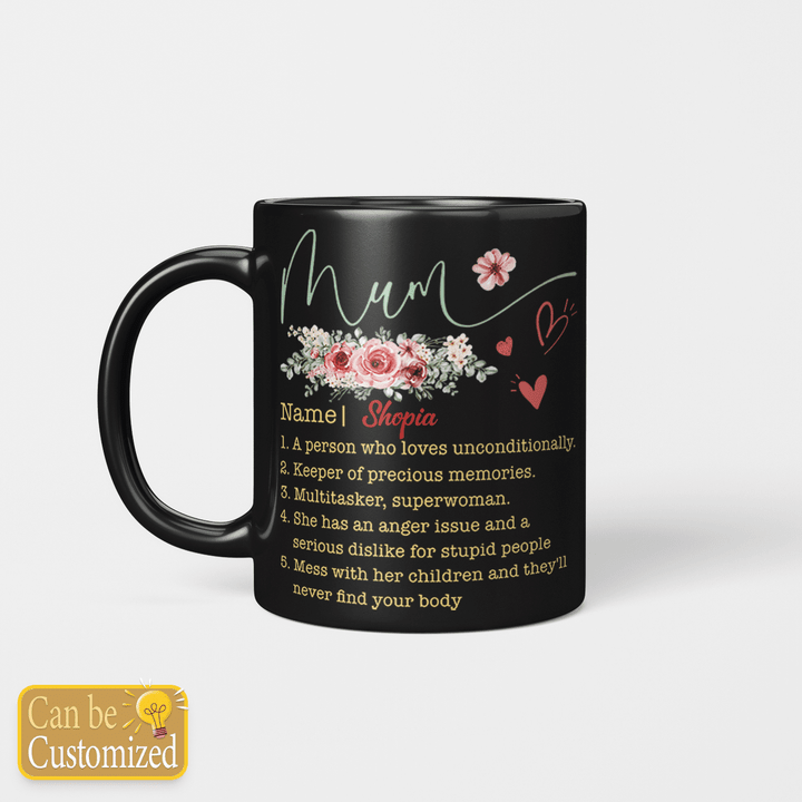 Mother's day Personalized mug for mom gifts for mom a person who loves unconditionally custom name mug