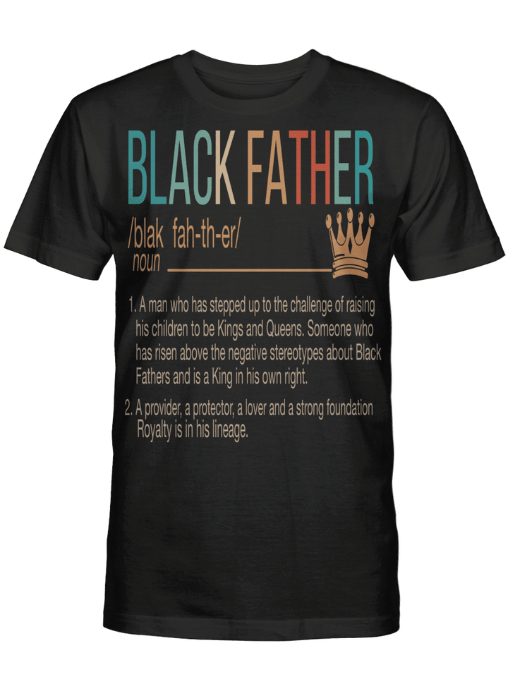 father's day Black father shirt gifts for black father definition tshirt