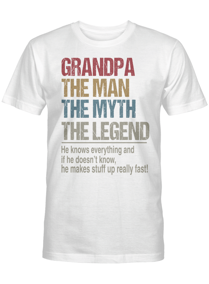Grandpa shirt gifts  for grandpa the man the myth the legend tshirt