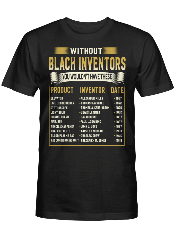 Black history shirt for without black inventors you wouldn’t have these tshirt