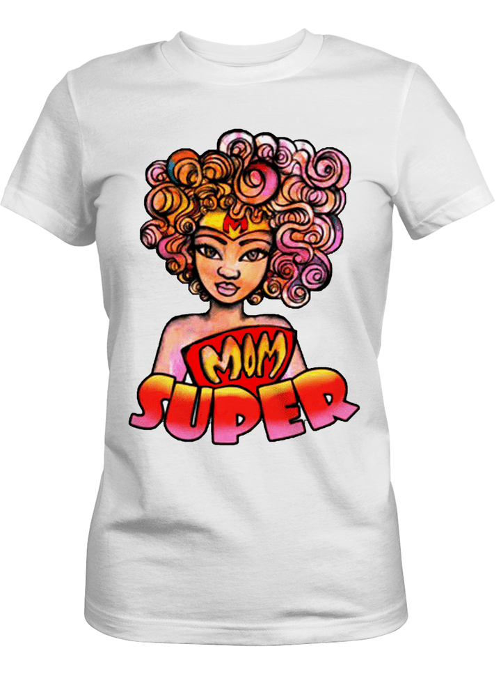 Mother's day Black mother shirt for afro super mom tshirt
