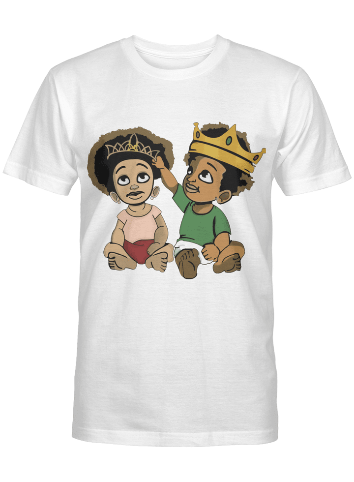 Black couple shirt for kid couple dream king queen tshirt Valentine's day gift
