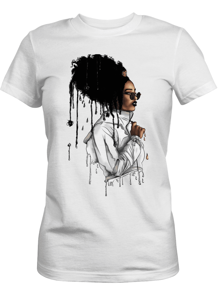 Afro headwrap shirt for black girl headwrap art shirt for black women shirt for black girl magic tshirt