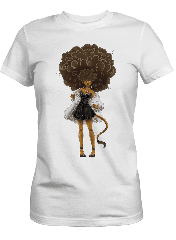 Black panther afro woman shirt for black girl magic shirt for african american girl