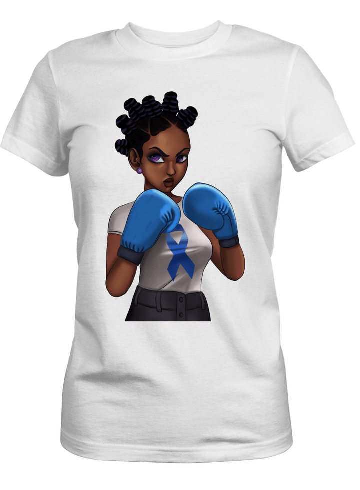 Shirt for black girl colorectal cancer black girl art shirt