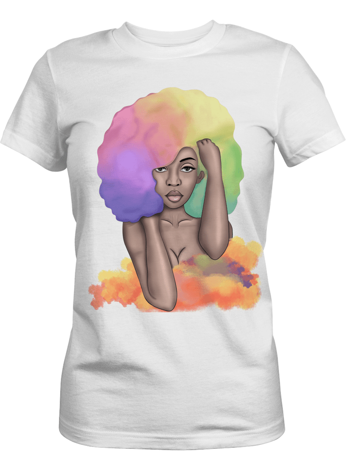 Black girl magic shirt for black girl afro colorful shirt