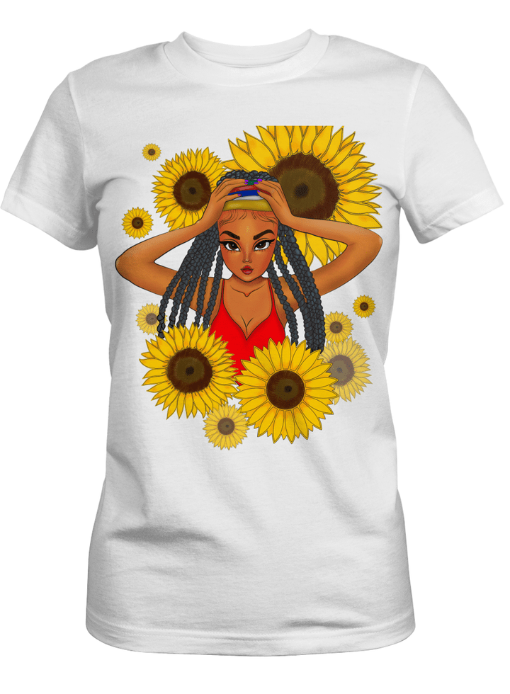 Sunflower girl shirt for black girl shirt for african american shirt