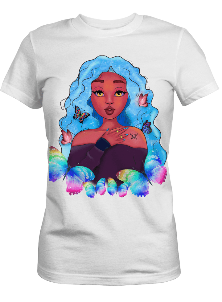 Shirt for black girl colorful art shirt for african american girl