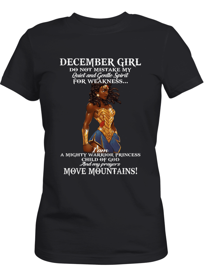 Birthday shirt for black girl shirt black warriors december girl shirt for black women